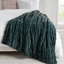 Load image into Gallery viewer, Luxury Heavyweight Ruched Throw Blankets 50" X 60"