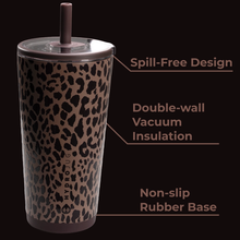 Load image into Gallery viewer, Brown Leopard Hydrojug 20oz