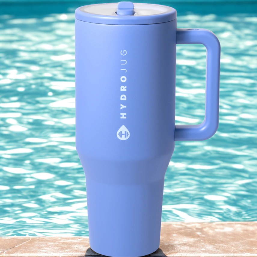 40oz Light Blue Hydrojug Traveler Tumbler