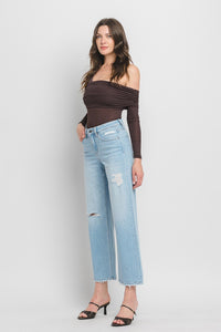 Flying Monkey High Rise Straight Leg Crop Jeans