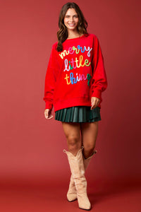 Merry Little Thing Corded Sweatshirt