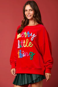 Merry Little Thing Corded Sweatshirt