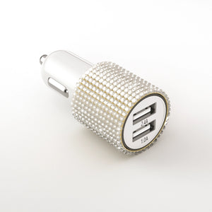 Bling Dual Usb Car Charger with Lightning Cable
