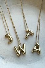 Load image into Gallery viewer, Gold Balloon Bubble Initial Necklace

