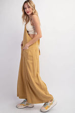 Load image into Gallery viewer, Easel Honey Mustard Wide Leg Overalls

