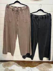 Easel French Terry Wide Leg Flares