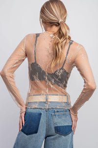 Easel Lace Sheer Top