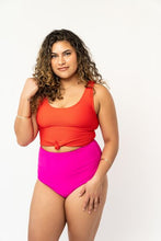 Load image into Gallery viewer, Coral Reef Poppy Red Swimsuit Top
