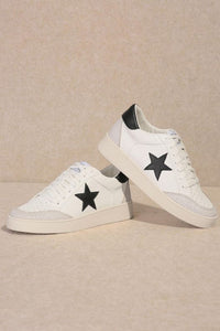Mi.im Cream/White with Black Star Sneaker