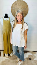 Load image into Gallery viewer, Oversized Cap Sleeve Cotton Top
