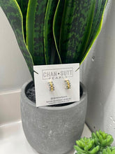 Load image into Gallery viewer, Water Resistant Mixed Metal Rolly Earrings
