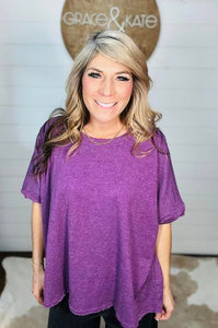 Purple Textured Oversized Boxy Easel Top
