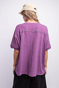 Purple Textured Oversized Boxy Easel Top