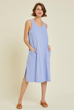 Load image into Gallery viewer, Periwinkle Washed Slouchy Pocket Dress
