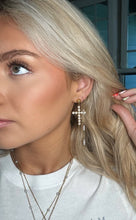 Load image into Gallery viewer, Chan Sutt Pearl Cross Earrings
