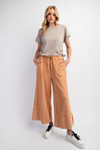 Load image into Gallery viewer, Pumpkin Mineral Washed Easel Wide Leg Crops
