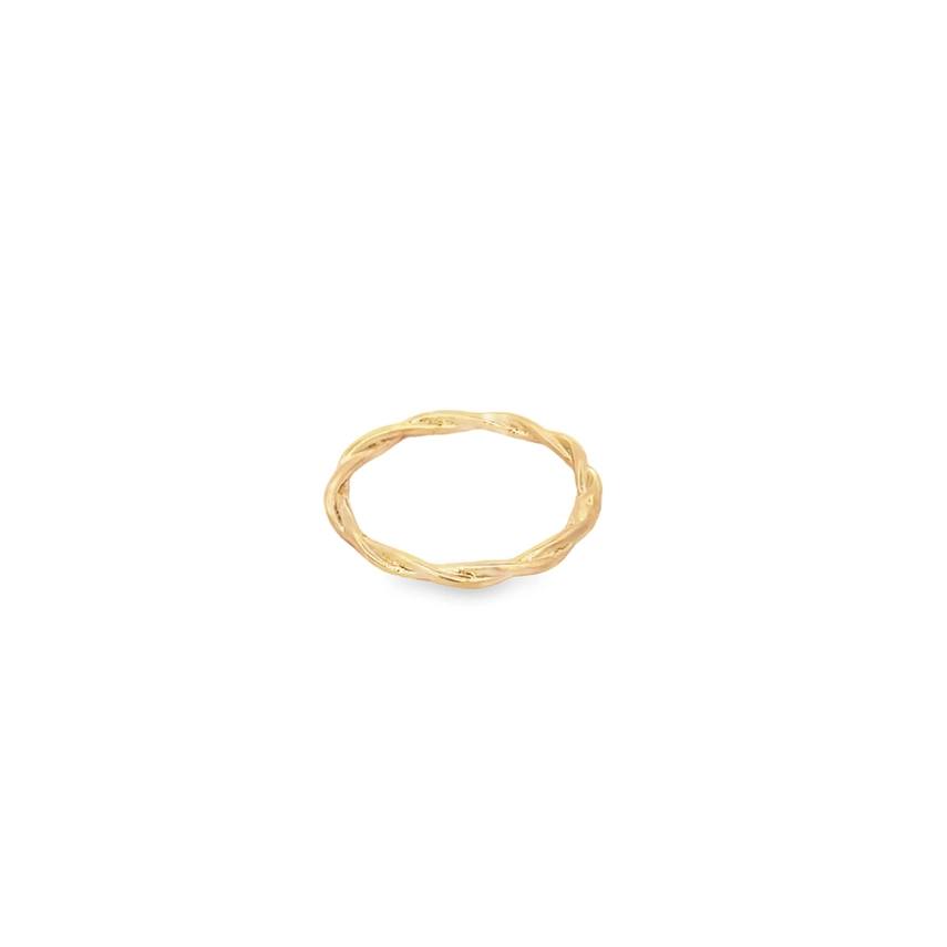 18K Gold Filled Rope Twist Ring