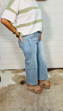 Load image into Gallery viewer, Risen High Rise Wide Leg Crop w/ Seam Detail Jeans
