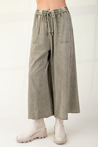 Easel French Terry Wide Leg Pants