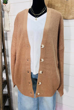 Load image into Gallery viewer, Mocha Knitted Cardigan
