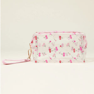 Cherry Transparent Zipper Pouch