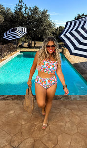 Amalfi Blooms 3-Piece Swim Set