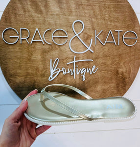 MIA Cushioned Gold Flip Flops
