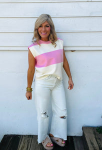 Strawberries & Cream Knit Top