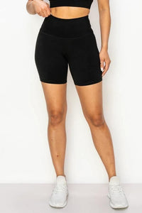 6.5” Black Babysuede Biker Shorts