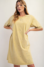 Load image into Gallery viewer, Rhinestone T-shirt Dress by Easel
