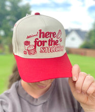 Load image into Gallery viewer, &quot;Here for the Snacks&quot; Embroidered Hat
