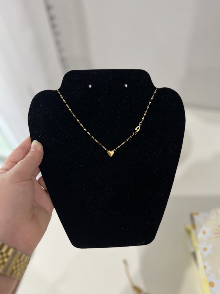 Heart + Initial Dainty Necklace
