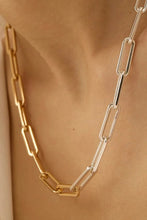 Load image into Gallery viewer, Tarnish Resistant 18K Stainless Steel Split Metal Paperclip Necklace
