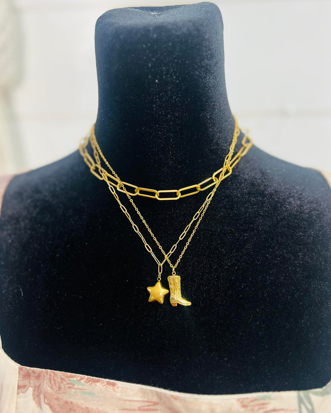 Tarnish Resistant Boot Necklace