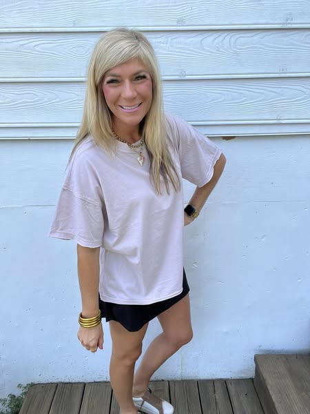 Washed Cotton Boxy Tee