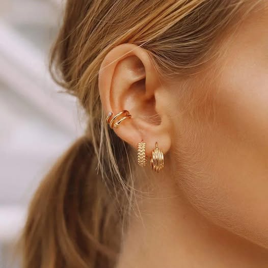Gold Triple Wrap Ear Cuff