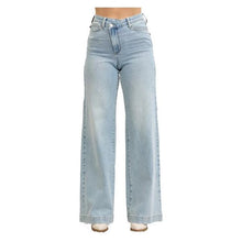 Load image into Gallery viewer, Judy Blue HW Wide Leg Criss-Cross Button Jeans

