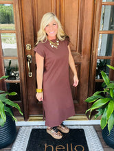 Load image into Gallery viewer, Chocolate Washed Midi Dress

