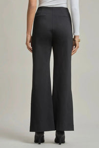 Black Gala Button Hem Flare Pants