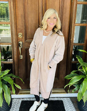 Load image into Gallery viewer, Taupe Luxurious Sweatshirt Cardigan by Blakeley Designs
