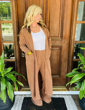 Load image into Gallery viewer, Espresso Longline Cardigan + Relaxed Pants Set
