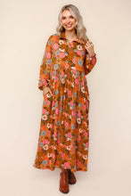 Load image into Gallery viewer, Babysuede Collared Floral Babydoll Dress
