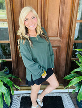 Load image into Gallery viewer, Mineral Wash V-Neck Relaxed Fit Top
