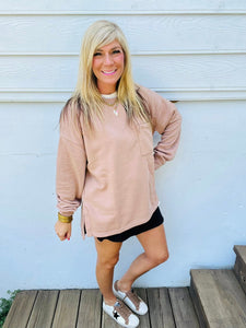 Pocket Slit Pullover