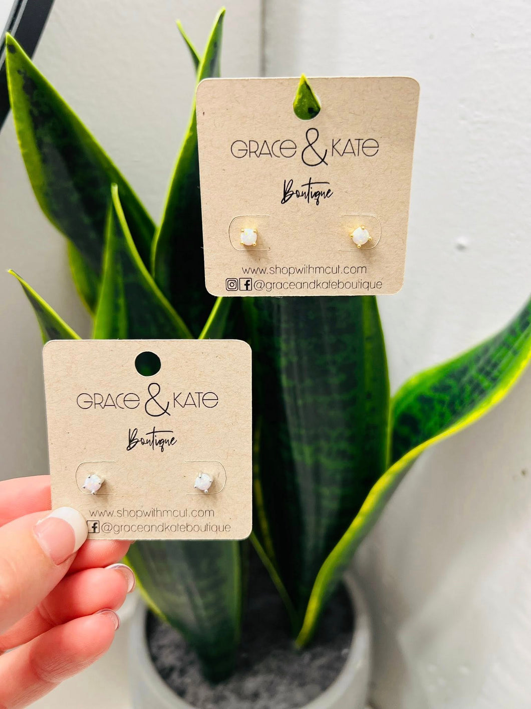 Opal Stud Earrings