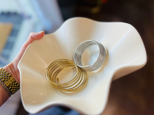 Tarnish Resistant Skinny Layered Bangle