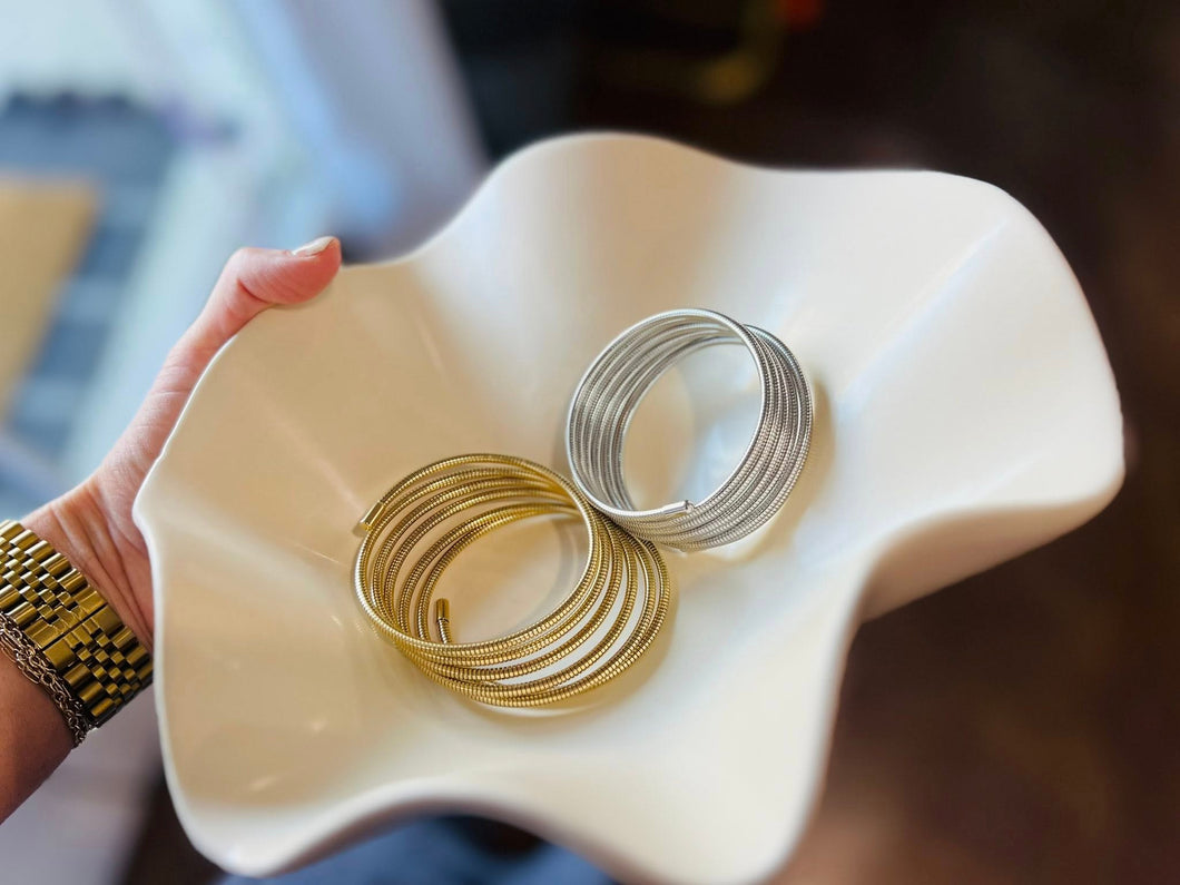 Tarnish Resistant Skinny Layered Bangle