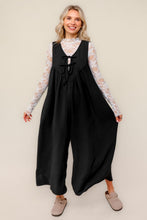 Load image into Gallery viewer, Black Bow Detail Wide Leg Jumpsuit
