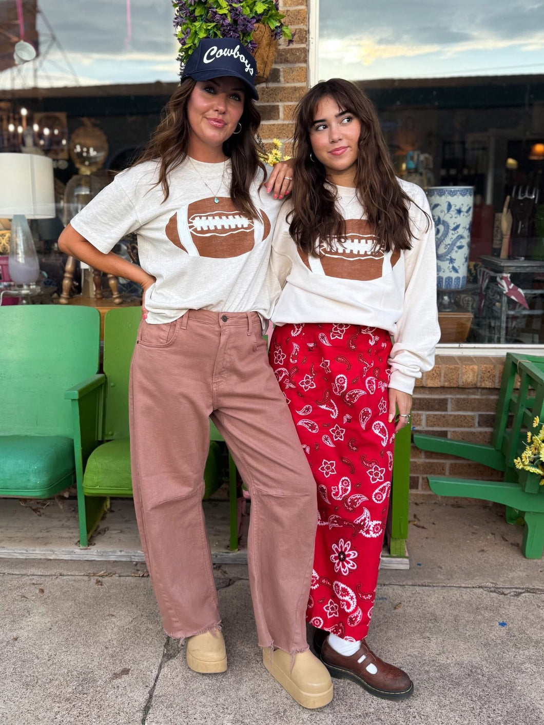 Linen Football Boxy Boyfriend Tee