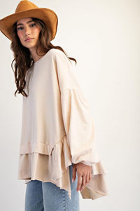 Layered Ruffle Hem Tunic by Easel